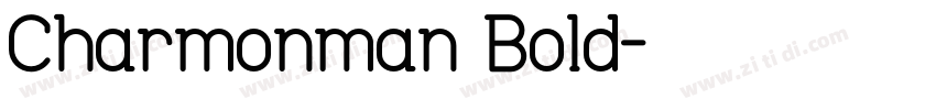 Charmonman Bold字体转换